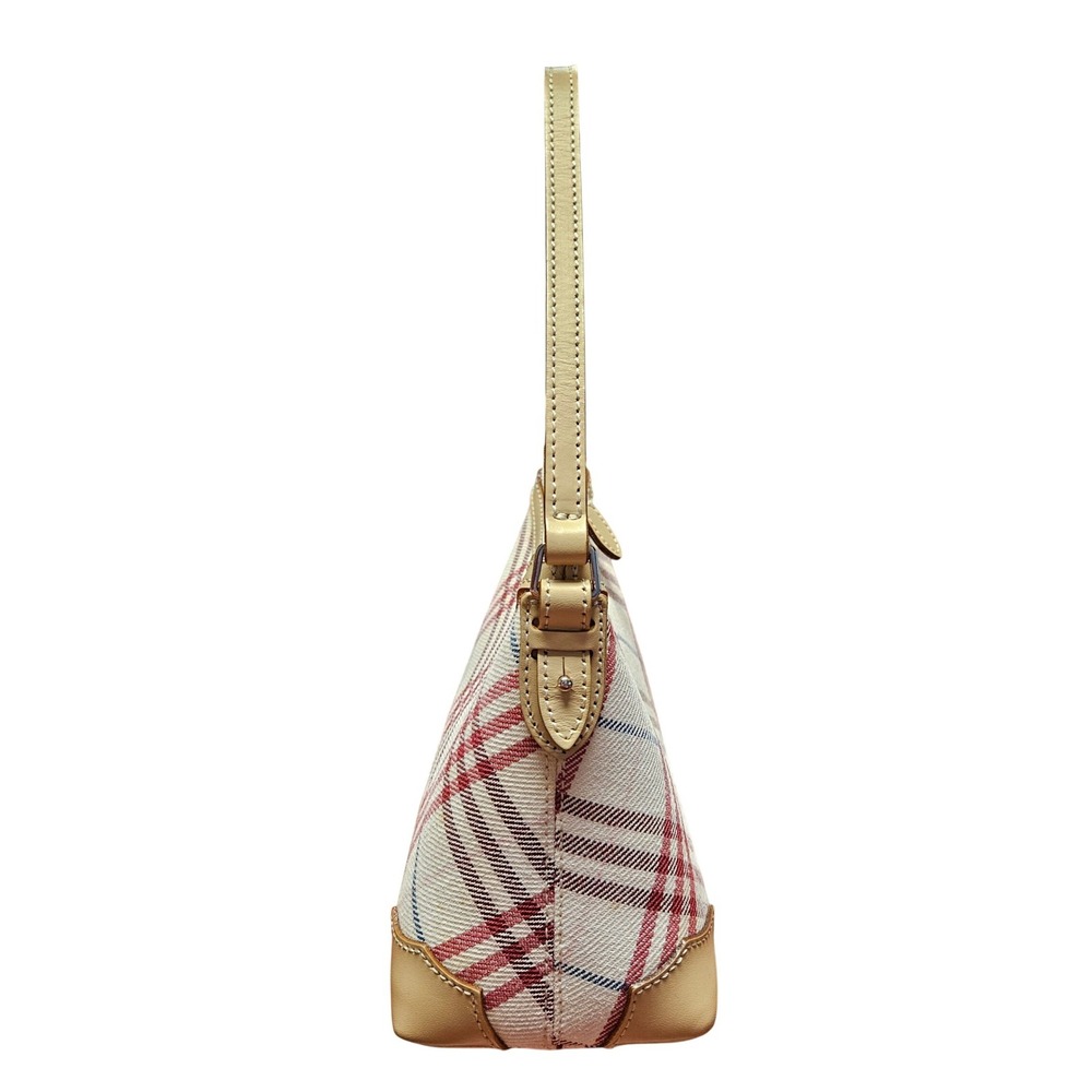 BURBERRY Blue Label Nova Check Shoulder Bag Red White Canvas Japan Exclusive Y2K - Picture 4 of 9